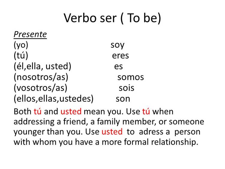 Verbo ser